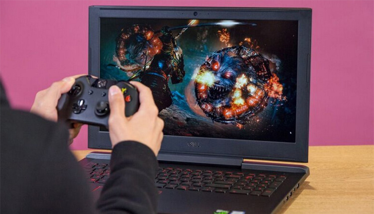 A man playing video game